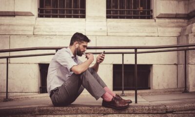 brown leather shoes, man, earphones, fashion, male, model, person, smartphone, leisure, sitting, urban, brown city, brown phone, brown fashion, brown mobile, brown model, brown shoes, brown smartphone, brown telephone, earphones, smartphone, smartphone, smartphone, smartphone, smartphone